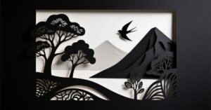 black paper drawing ideas